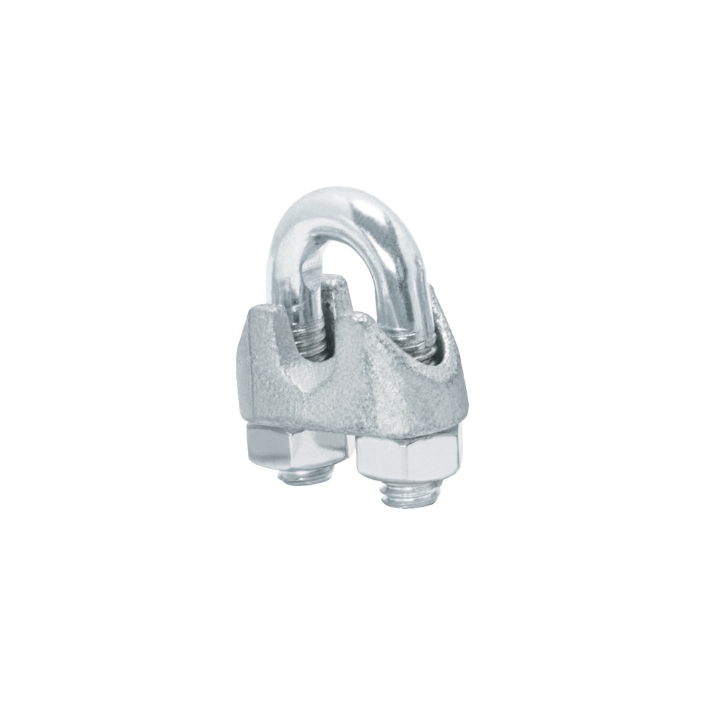 Blíster con 2 nudos (perros) de hierro para cable de 1/4'