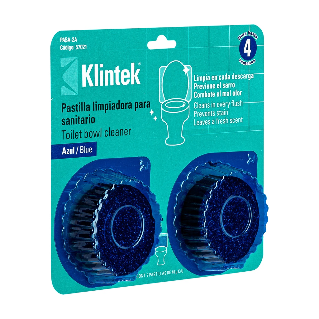 Blíster con 2 pastillas azules desinfectantes para tanque WC - Pag 603