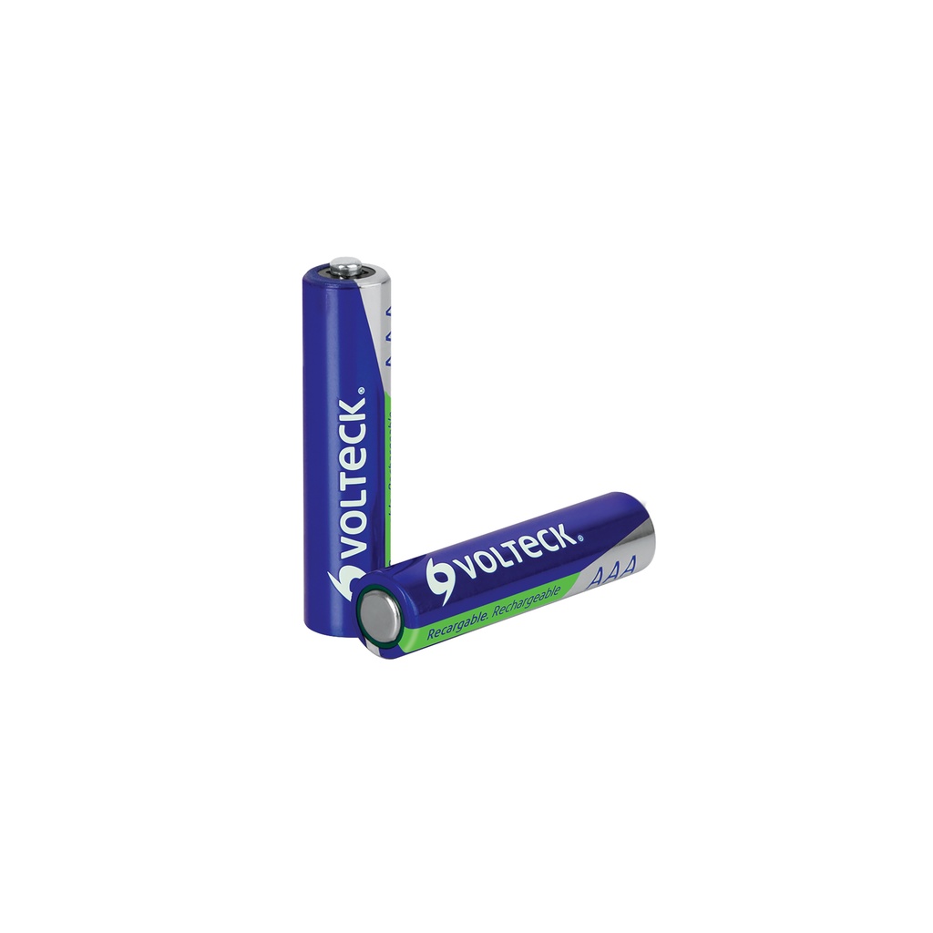 Blíster con 2 pilas AAA recargables larga duración, 1000 mAh