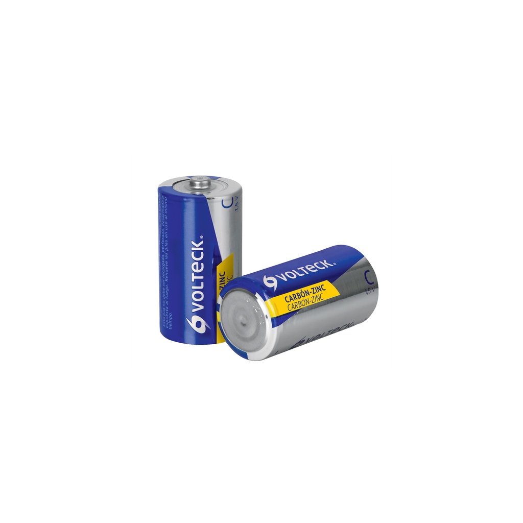 [T46310] Blíster con 2 pilas zinc-carbón tamaño C, volteck