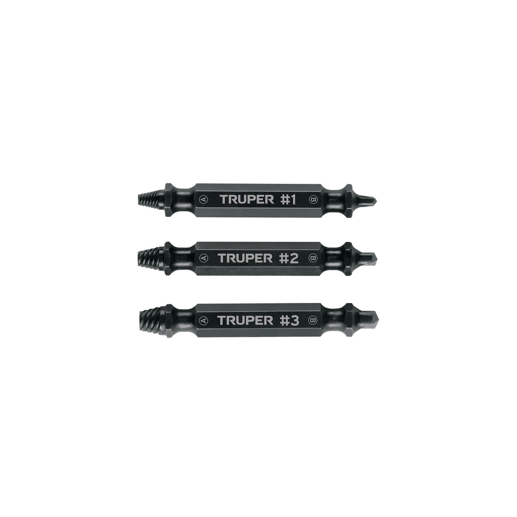 Blíster con 3 puntas extractoras de tornillos, Truper - Pag 161