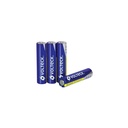 Blíster con 4 pilas AAA recargables uso general, 600 mAh