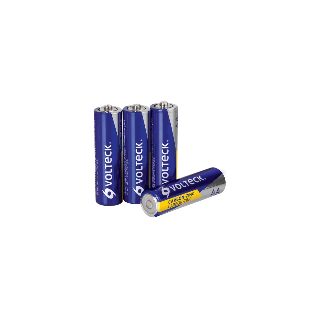 [T46309] Blíster con 4 pilas zinc-carbón tamaño AA, volteck