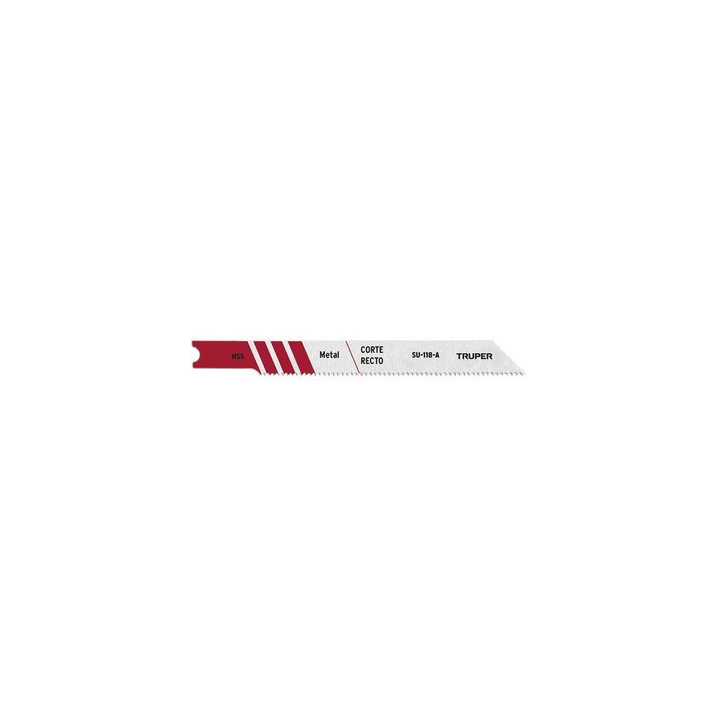 [T18138] Blíster con 5 seguetas 24 DPP zanco 'U' corte recto metal