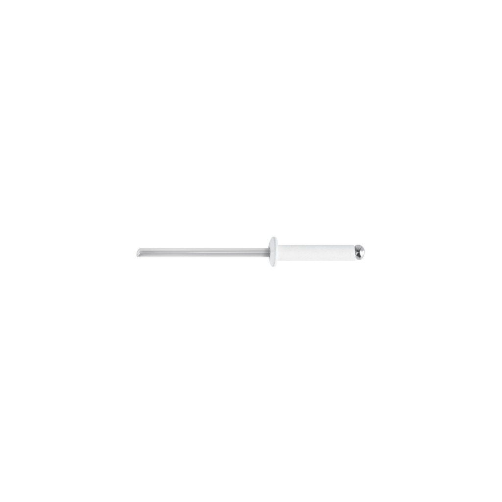 [T46574] Bolsa c/50 remaches 1/8'x1/2' blancos de aluminio, ala 1/4'