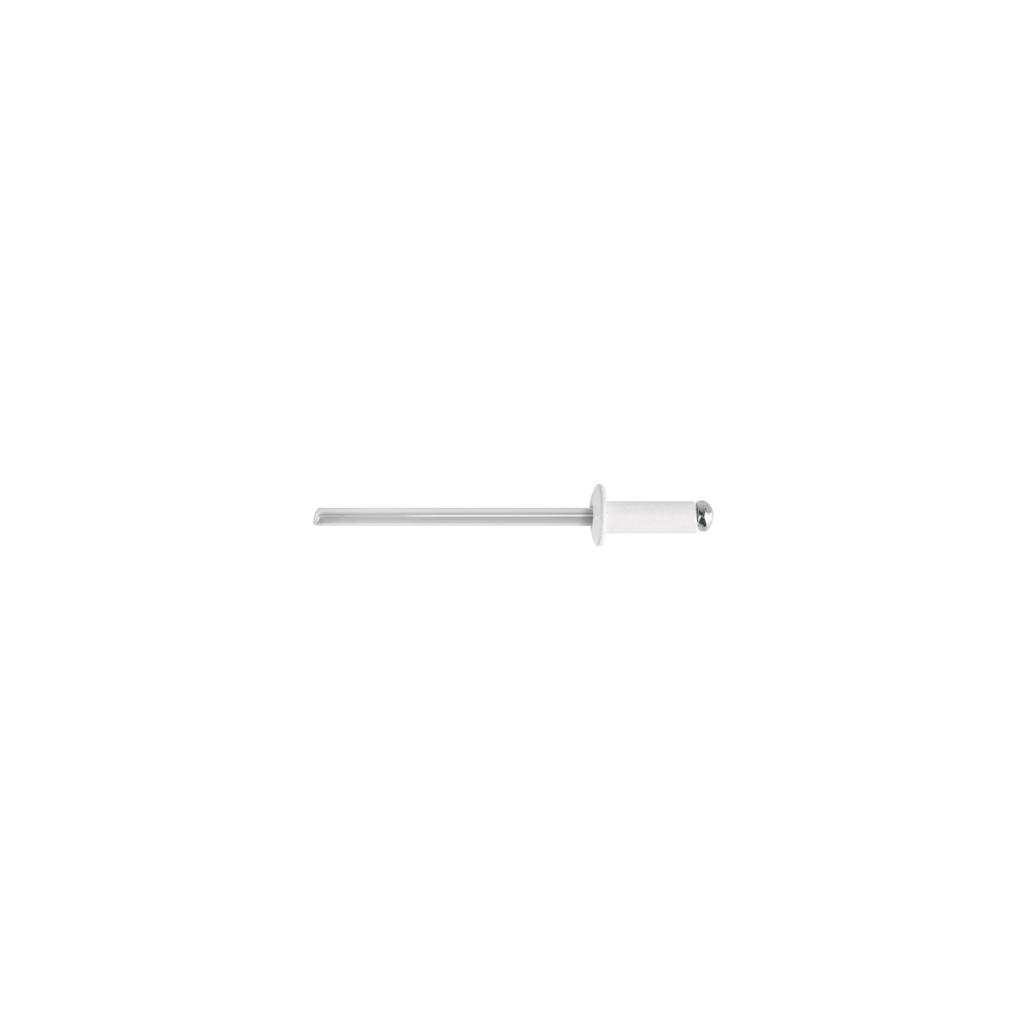 [T46571] Bolsa c/50 remaches 1/8'x1/4' blancos de aluminio, ala 1/4'