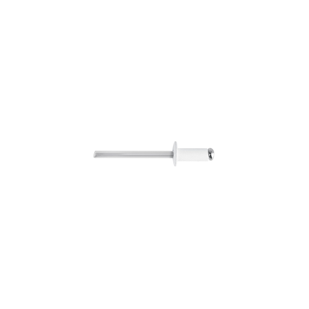 [T46578] Bolsa c/50 remaches 3/16'x1/4' blancos de aluminio, ala 3/8'