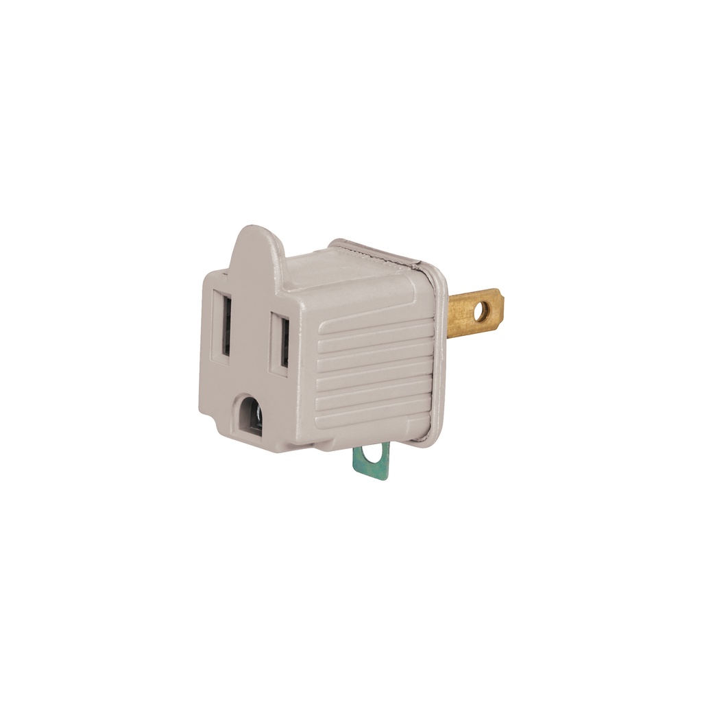 [T46254] Bolsa con 2 adaptadores 3 a 2 grises, Volteck