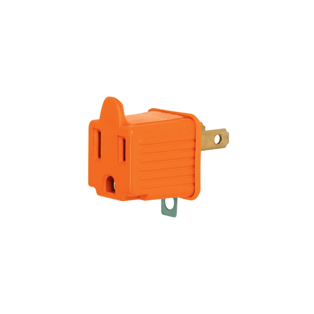 [T46253] Bolsa con 2 adaptadores 3 a 2 naranjas, Volteck