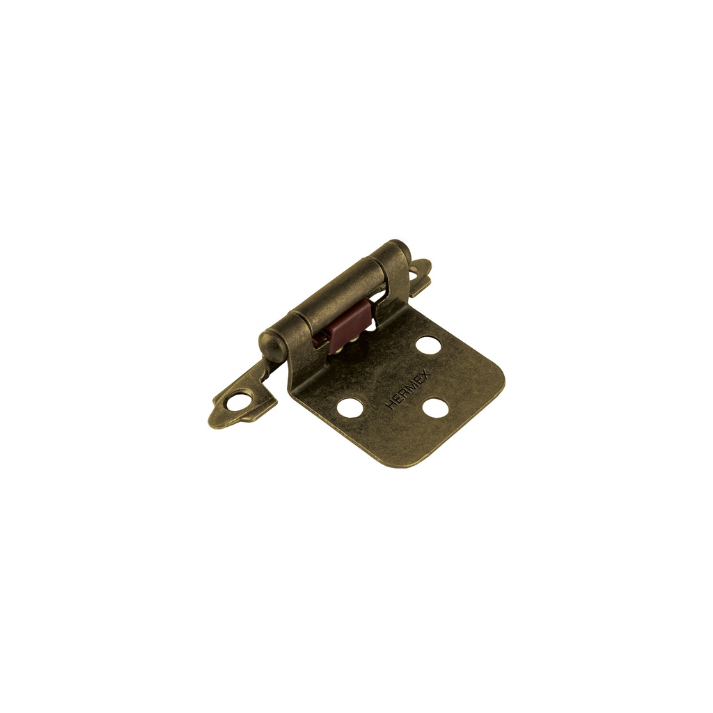 [T49206] Bolsa con 2 bisagras parche de 7cm, latón antiguo, Hermex