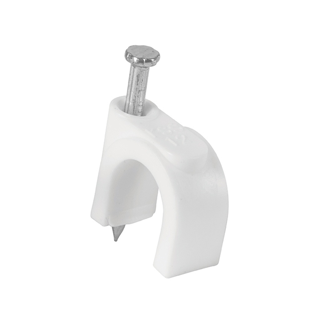 [T48274] Bolsa con 20 grapas blancas de 10 mm para cable redondo