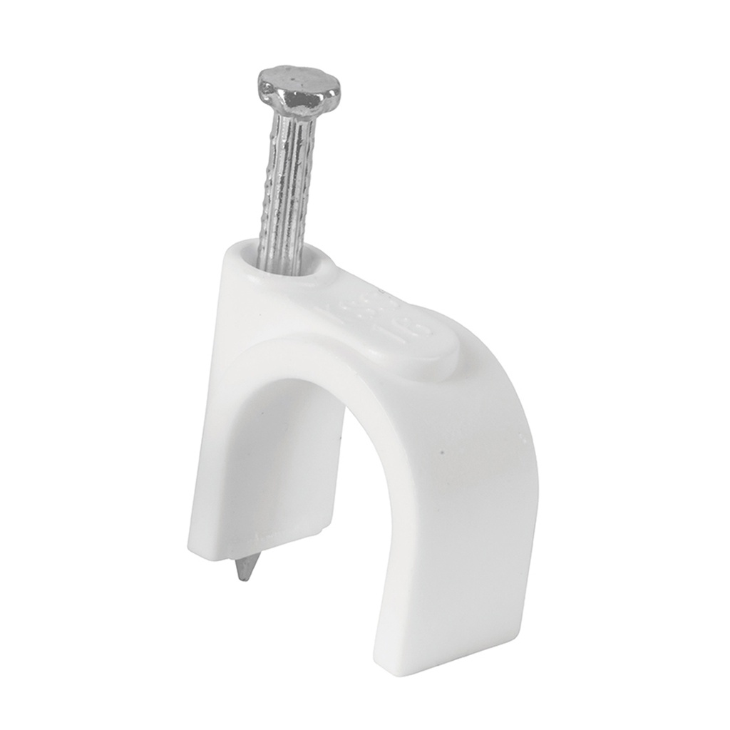 [T48276] Bolsa con 20 grapas blancas de 16 mm para cable redondo