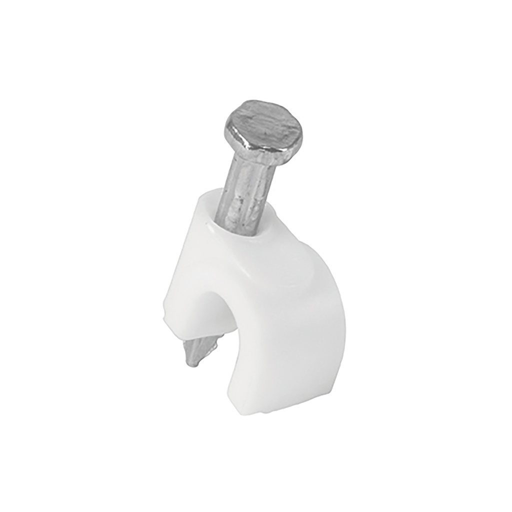 [T48272] Bolsa con 20 grapas blancas de 6 mm para cable redondo
