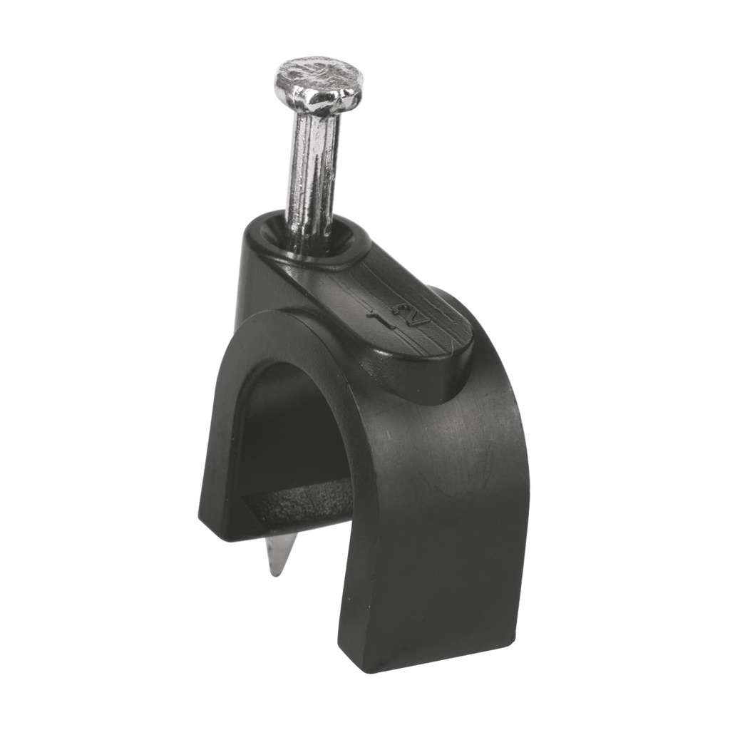 [T48283] Bolsa con 20 grapas negras de 12 mm para cable redondo