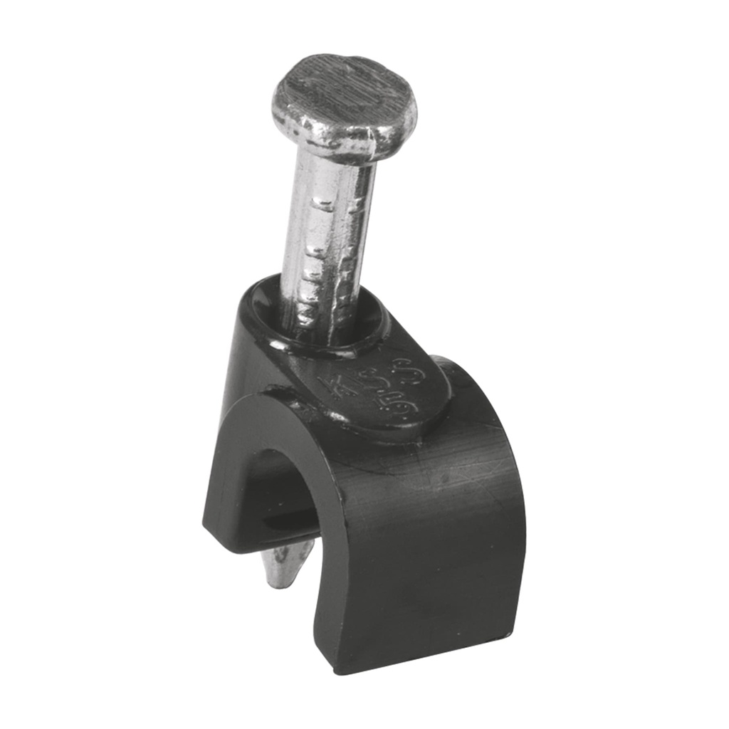 [T48280] Bolsa con 20 grapas negras de 5 mm para cable redondo