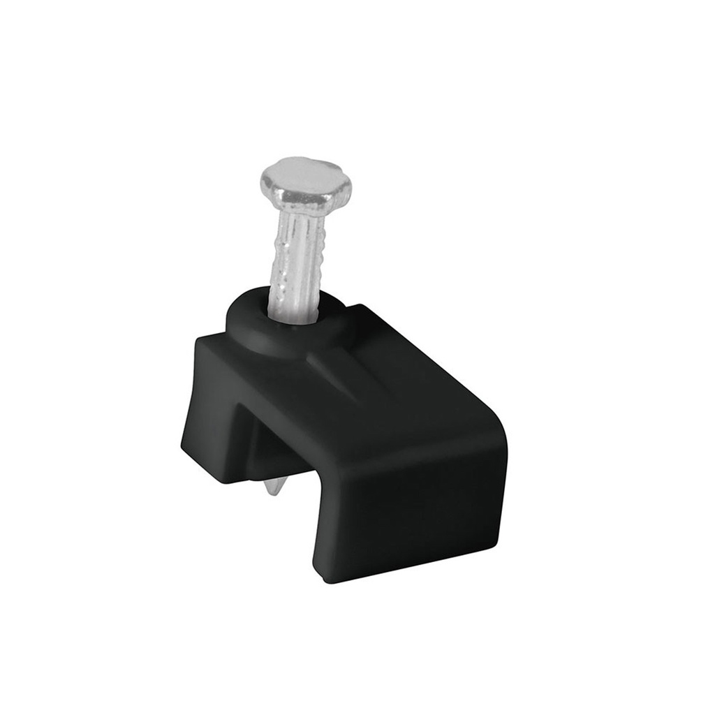 [T48034] Bolsa con 20 grapas negras de 5 x 8.5 mm para cable plano
