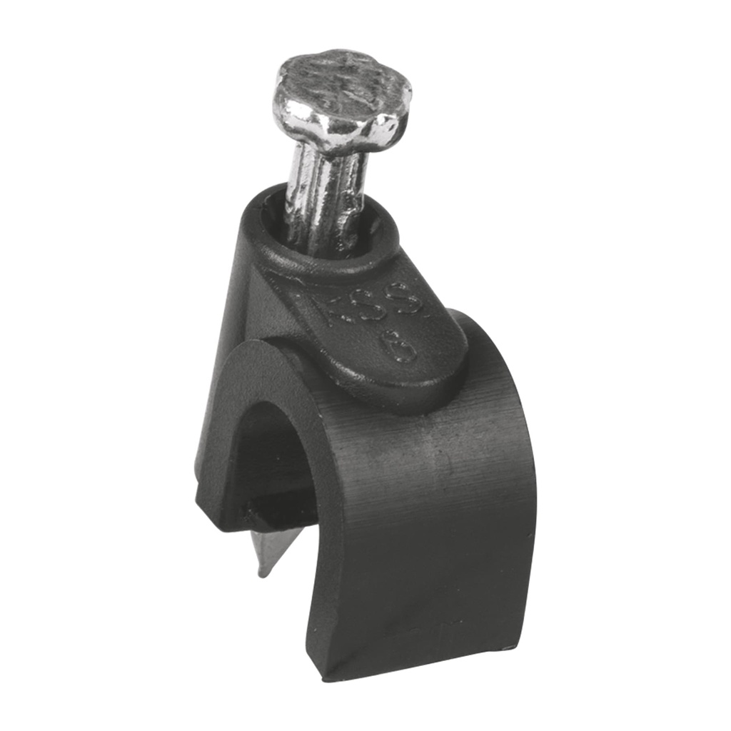 [T48270] Bolsa con 20 grapas negras de 6 mm para cable redondo