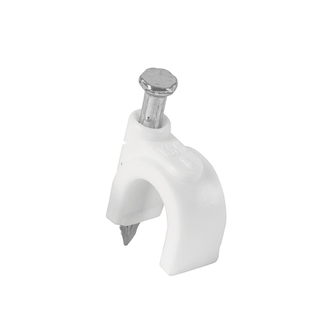 Bolsa con 500 grapas blancas de 10 mm para cable redondo - Pag 390