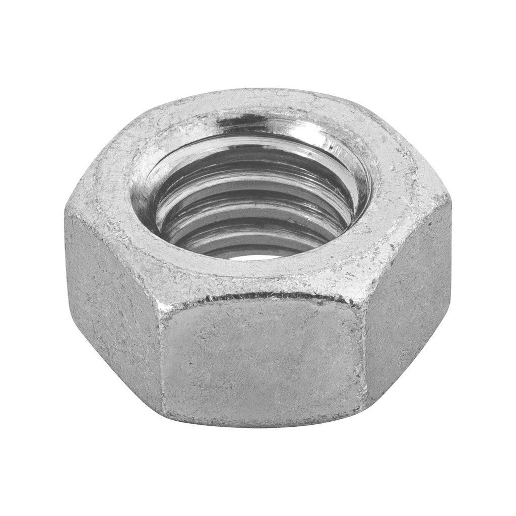 [T44551] Bolsa con 60 tuercas 7/16' hexagonales de acero galvanizado