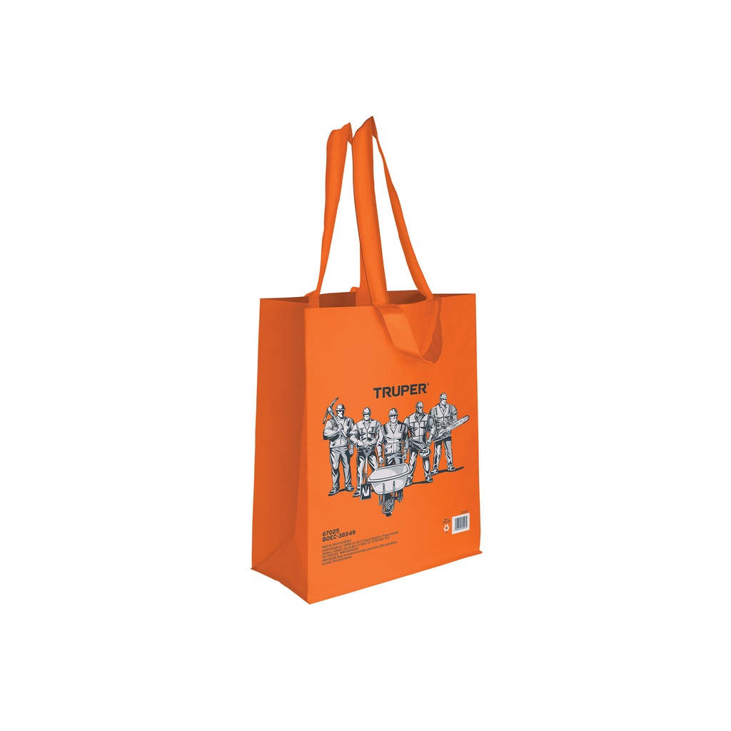 Bolsa ecológica naranja de 38 x 49 cm, Truper