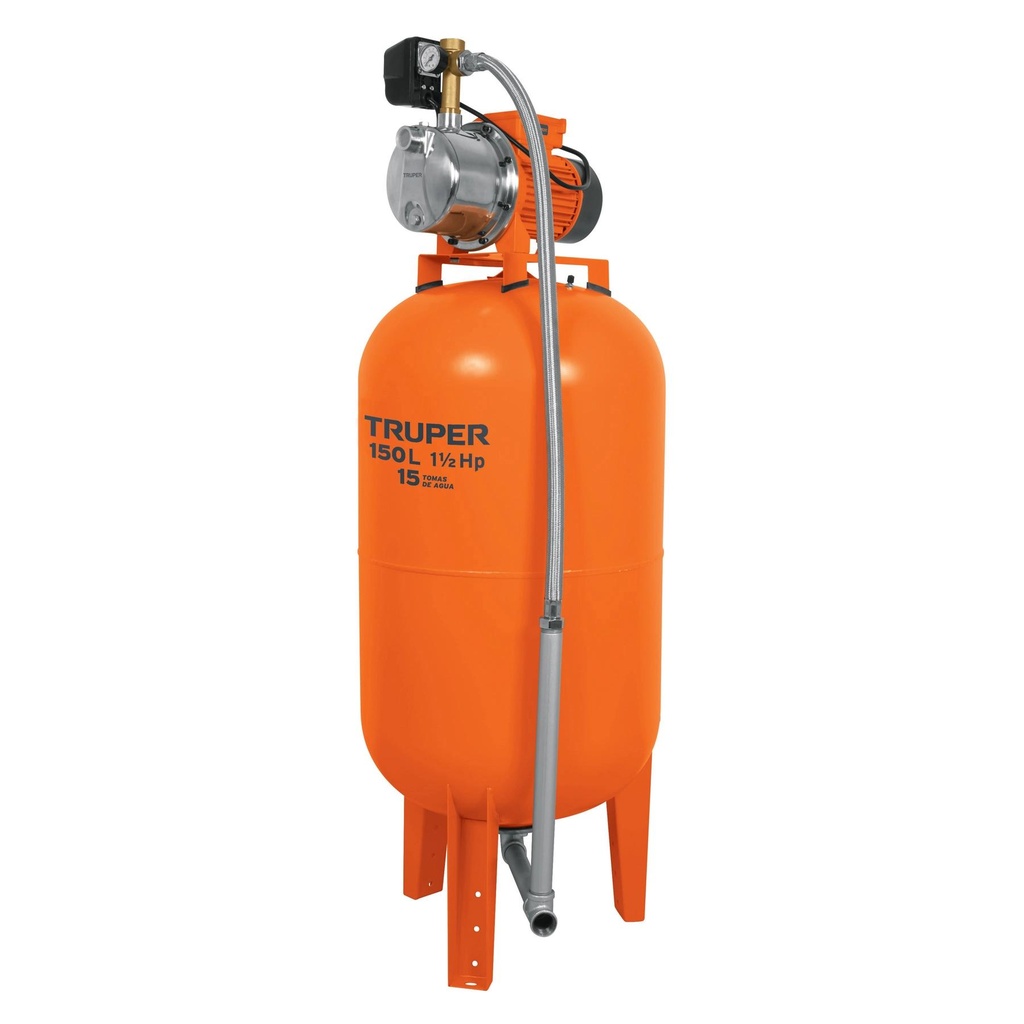 Bomba hidroneumática 1-1/2 HP, 150 litros, Truper - Pag 58