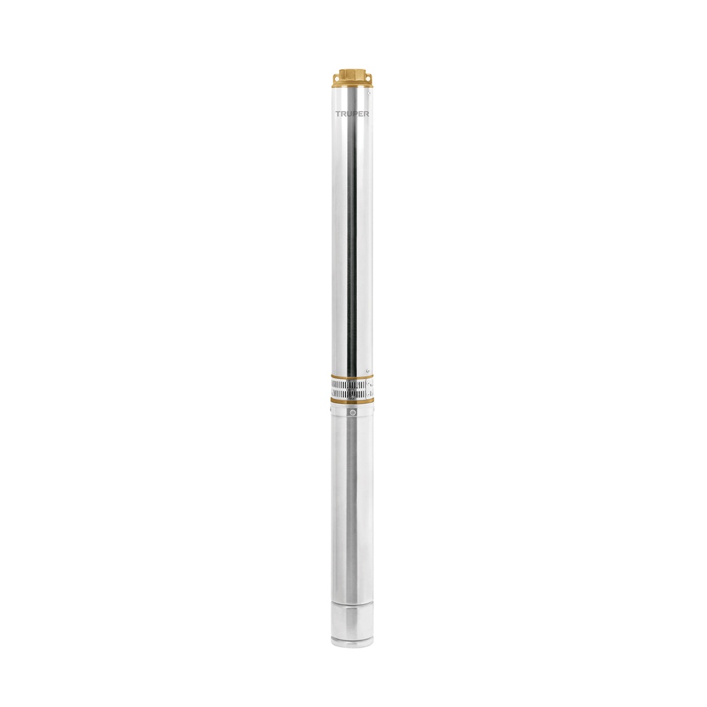 Bomba sumergible, tipo bala, 3 HP, a/limpia, 220V, Truper