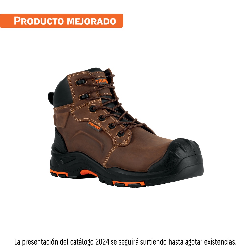 Bota de seguridad dieléctrica antifatiga café #28, Truper