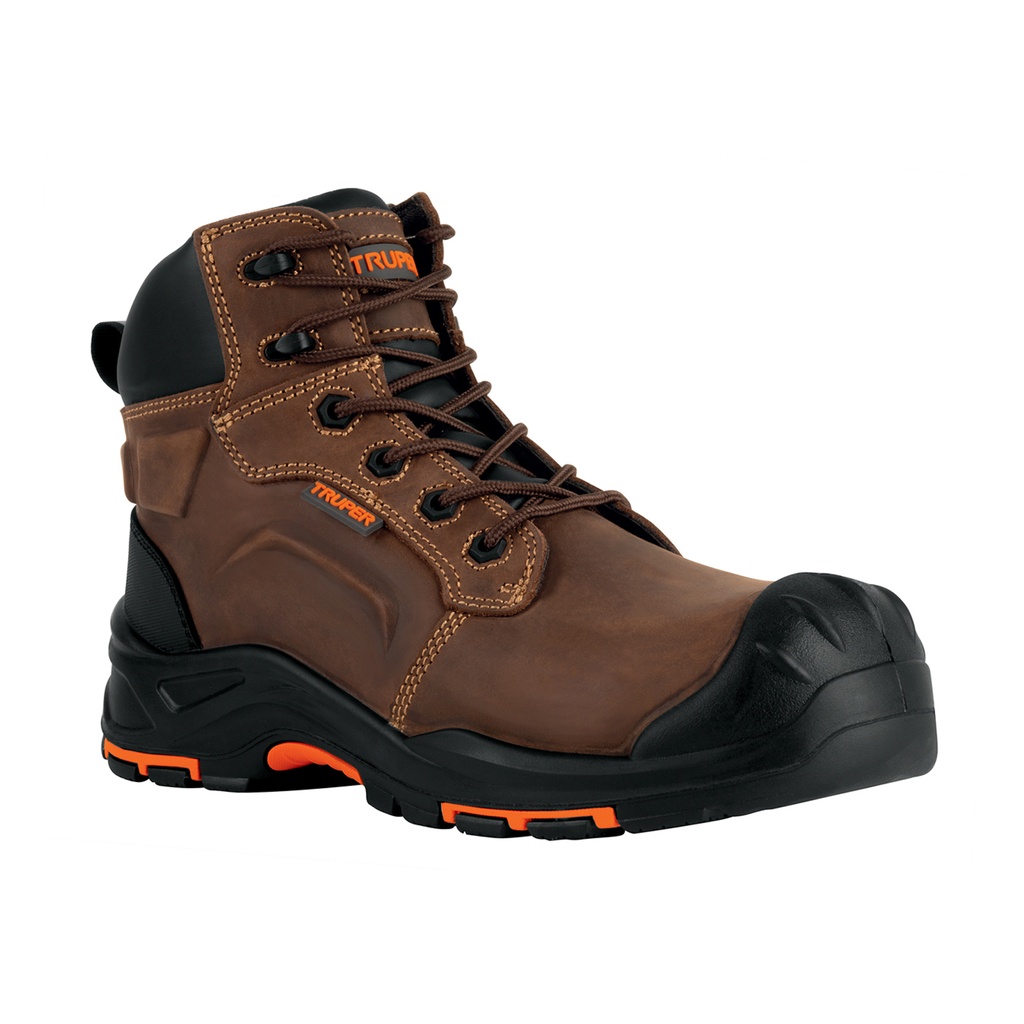 Bota de seguridad dieléctrica antifatiga café #28, Truper