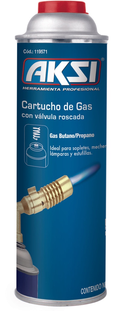 Bote de Gas con valvula roscada de 275 grms