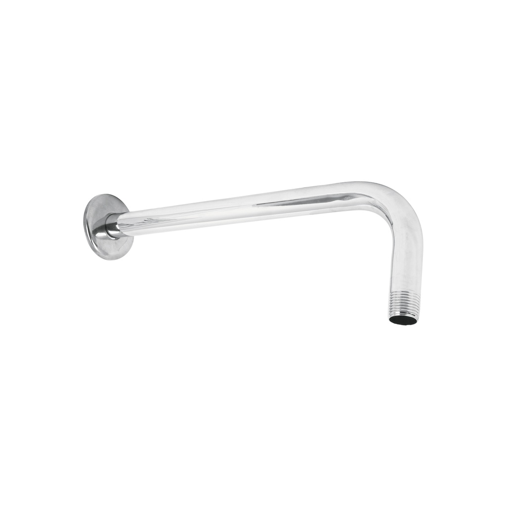 Brazo recto con chapetón para regadera, 30 cm, cromo, Foset - Pag 478