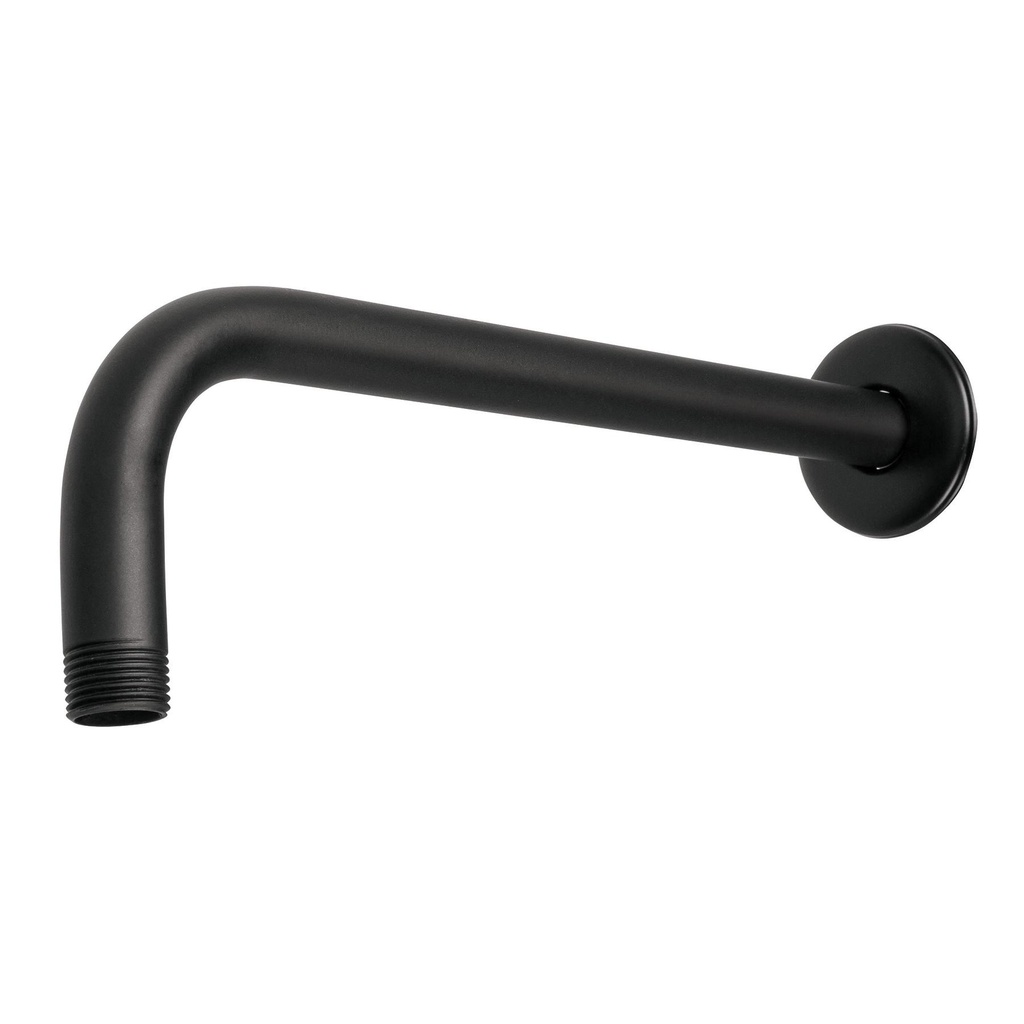 Brazo recto con chapetón para regadera, 30 cm, negro mate - Pag 633