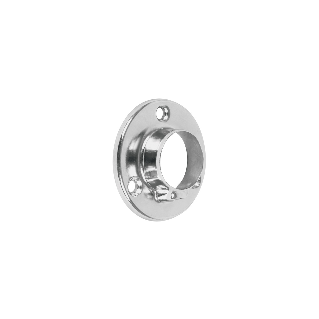 [T48975] Brida cromada para tubo redondo de clóset, Hermex