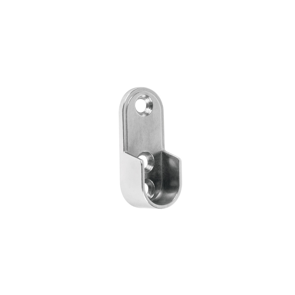 [T48978] Brida niquelada para tubo ovalado de clóset, Hermex