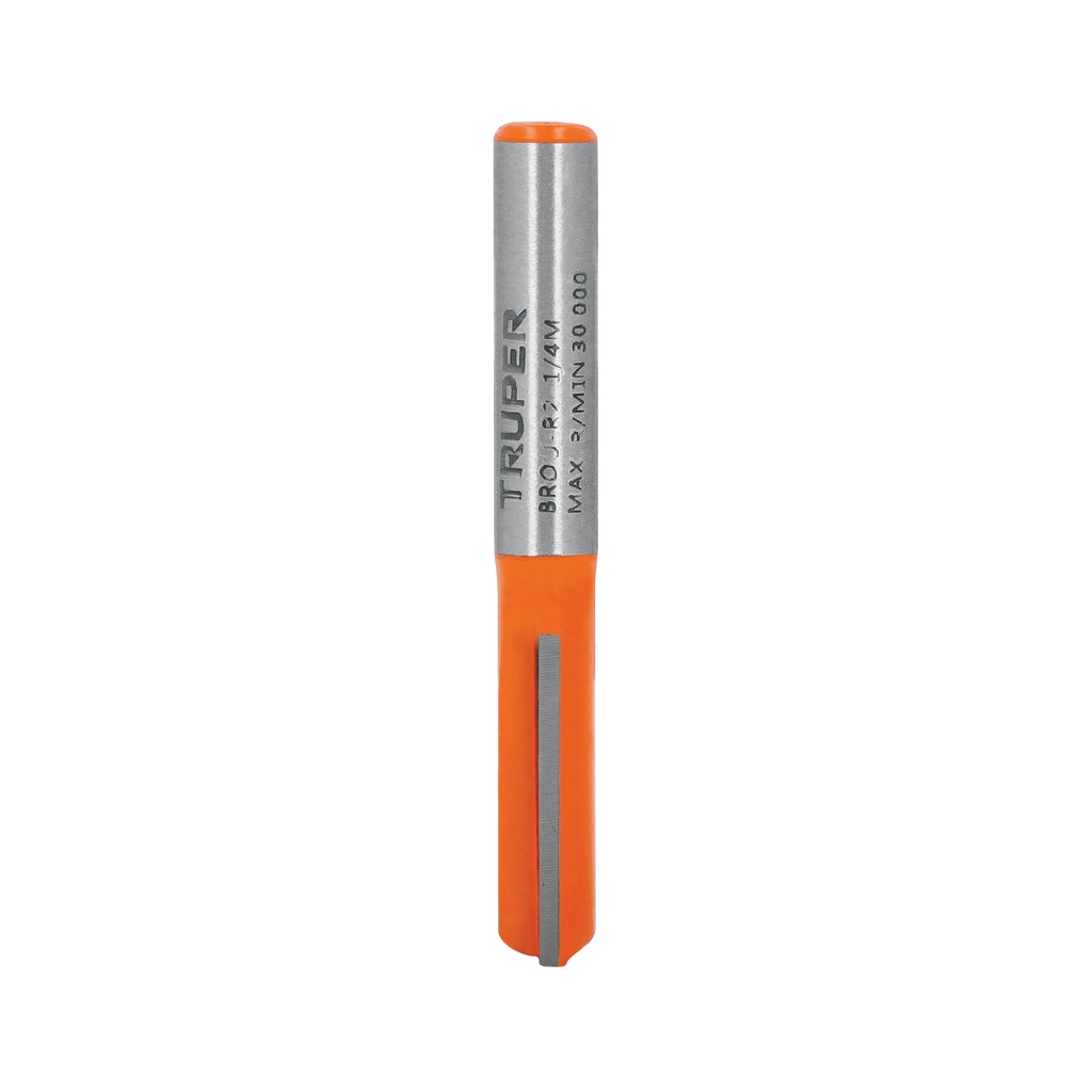 Broca para router, recta 2 filos, 1/4', mediana, Truper