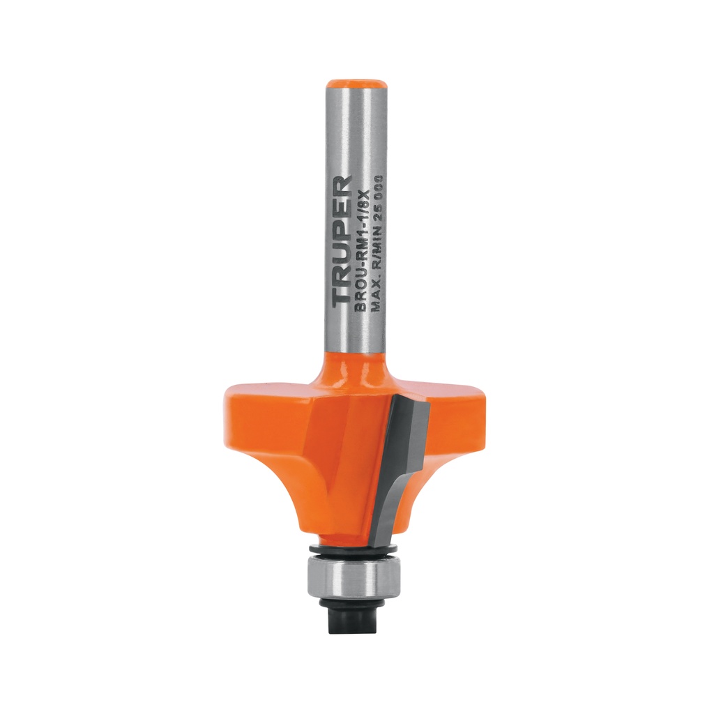 Broca para router, redondeado con moldura, 1-1/8' con balero