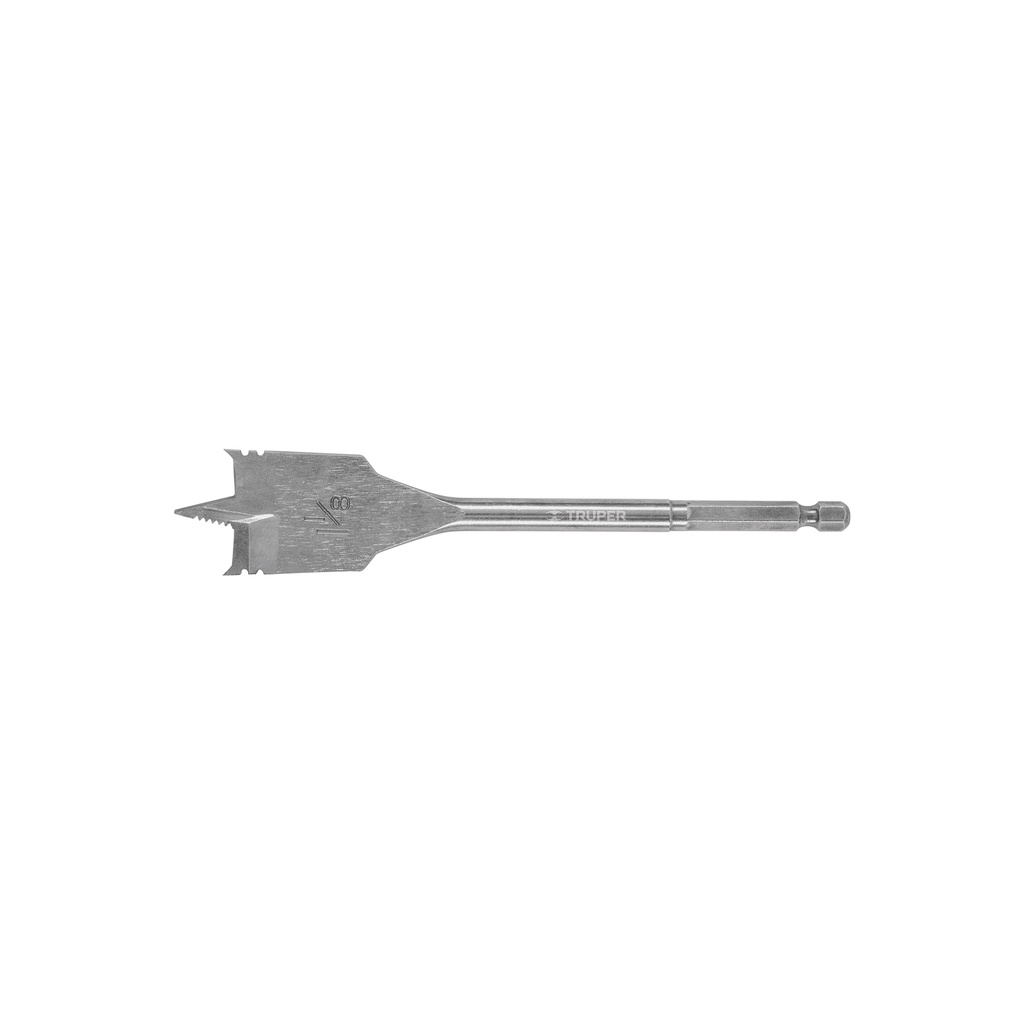 Broca plana de manita 1-1/8' para madera, Truper