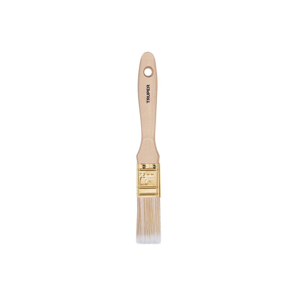 [T13342] Brocha cerdas sintéticas 1' corte recto, mango de madera