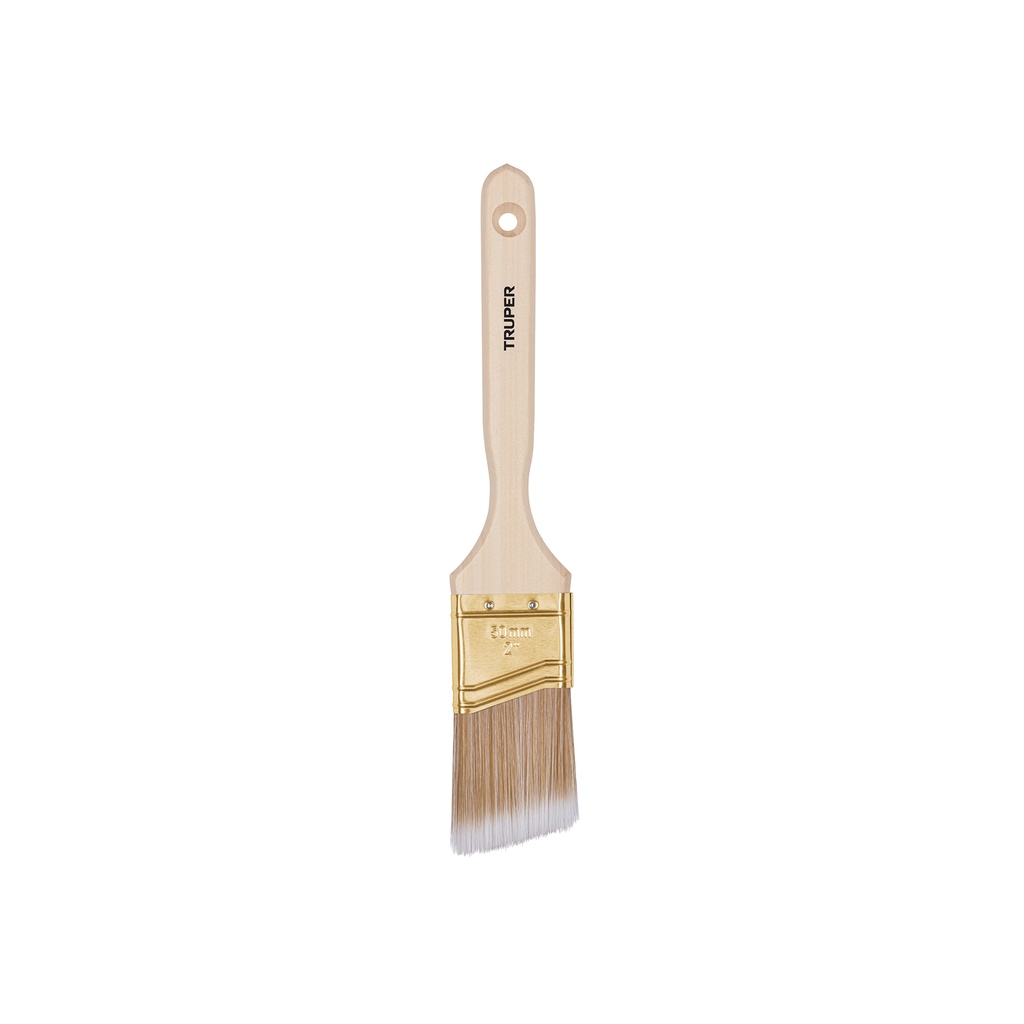 Brocha cerdas sintéticas 2' corte angular, mango de madera