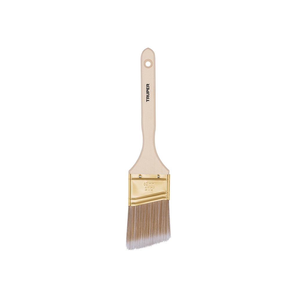 [T13340] Brocha cerdas sintéticas 2-1/2' corte angular, mango madera