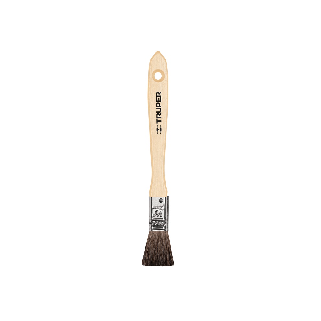 Brocha pelo de camello de 1/2' con mango de madera, Truper