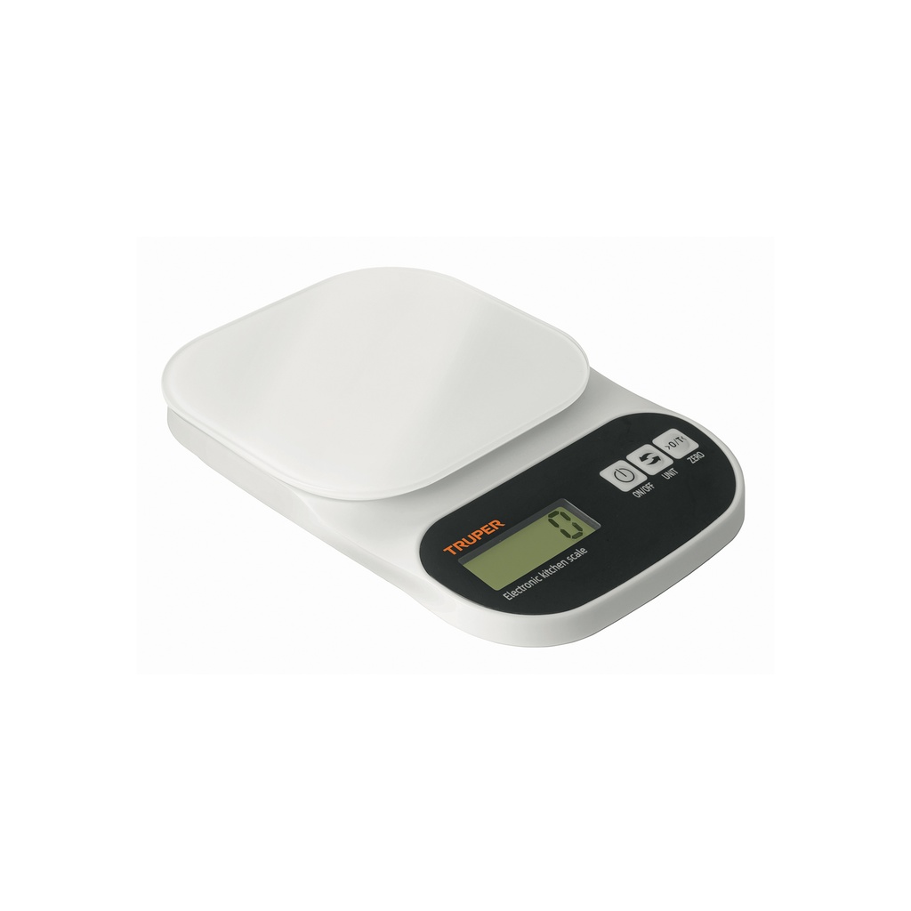 Báscula capacidad 5 kg digital para cocina c/plato de vidrio