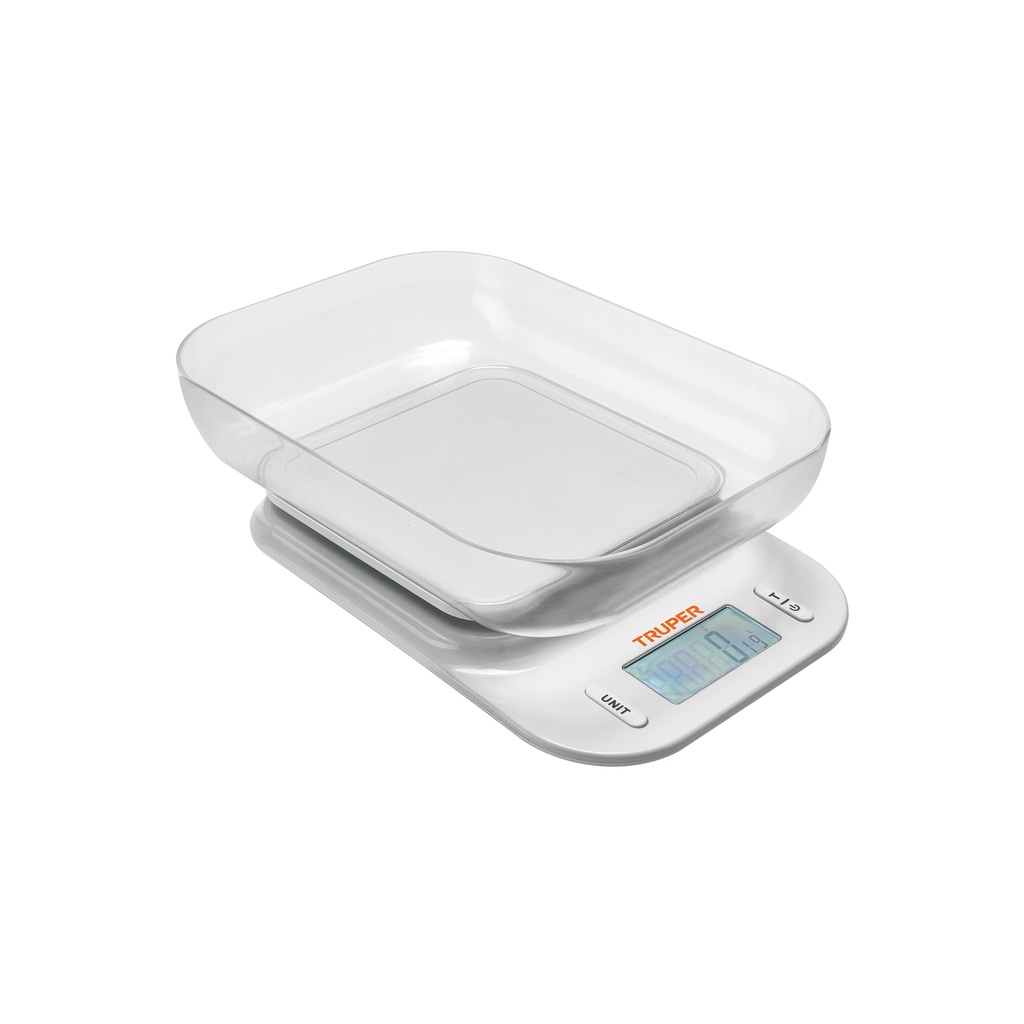 [T102421] Báscula digital con tazón para cocina, 5kg, Truper