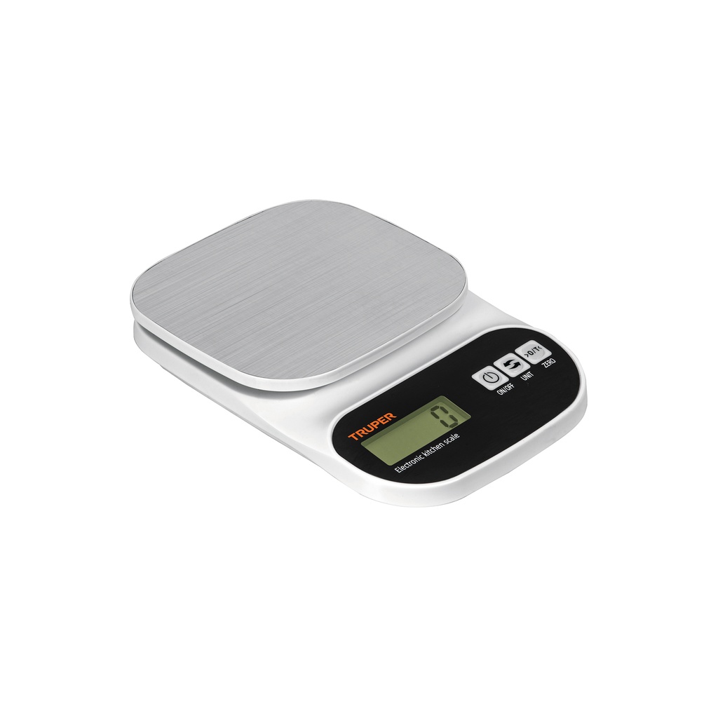Báscula digital para cocina, plato de acero inox,5kg, Truper