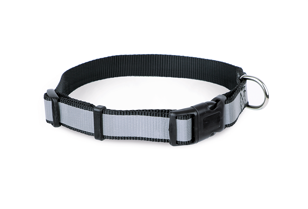 COLLAR PARA MASCOTA REFLECTANTE L, NEGRO