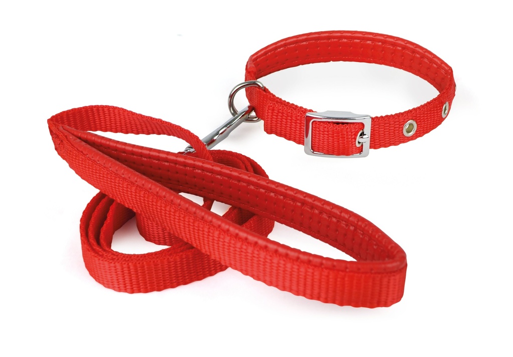 COLLARES CON CORREA SOFT M, ROJO