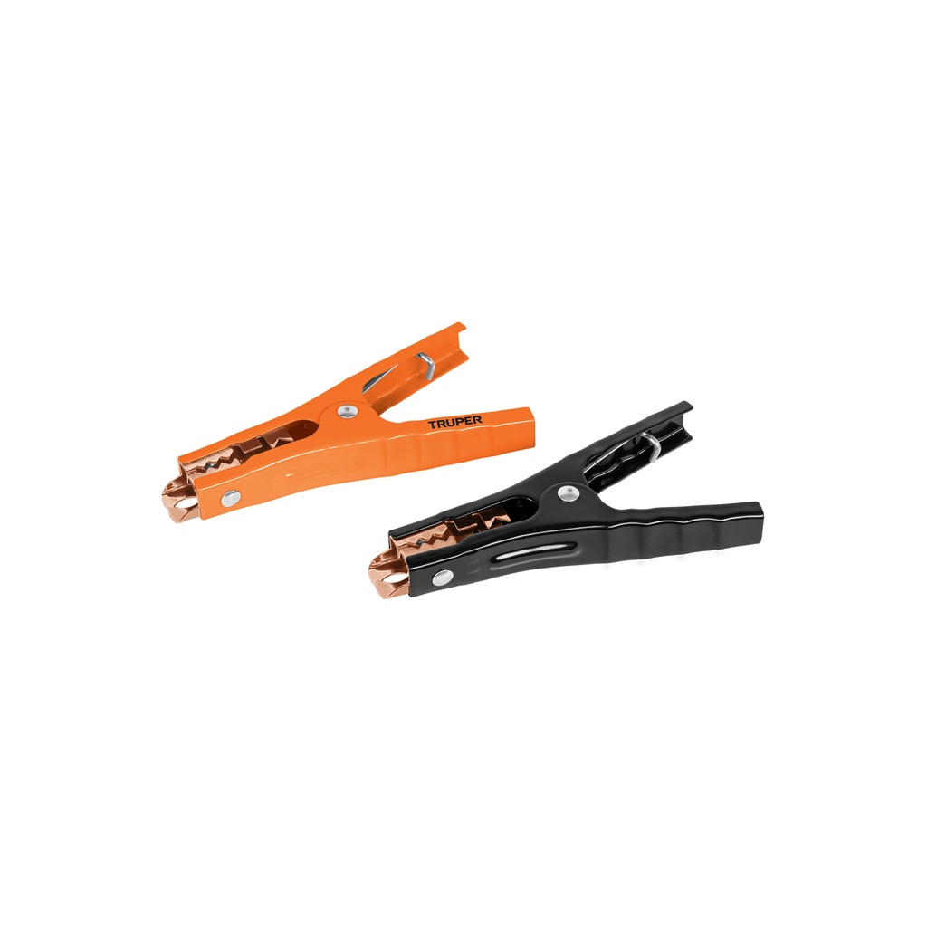 Caballete con 2 caimanes para cables pasa corriente, Truper