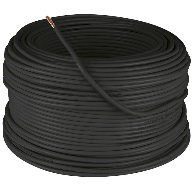 Cable THW CCA UL Cal. 10 negro, rollo de 100 mts