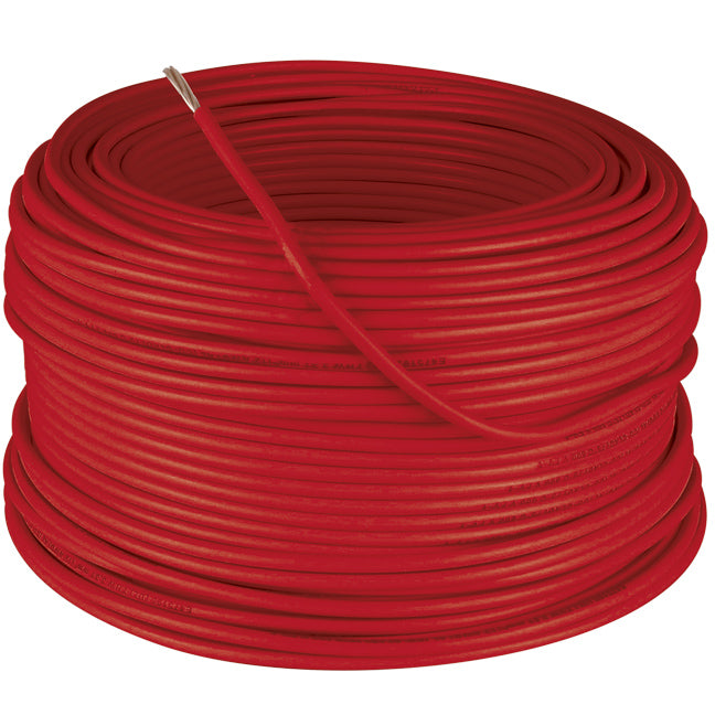 Cable THW CCA UL Cal. 10 rojo, rollo de 100 mts