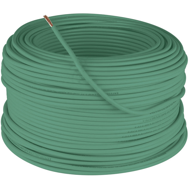 Cable THW CCA UL Cal. 10 verde, rollo de 100 mts