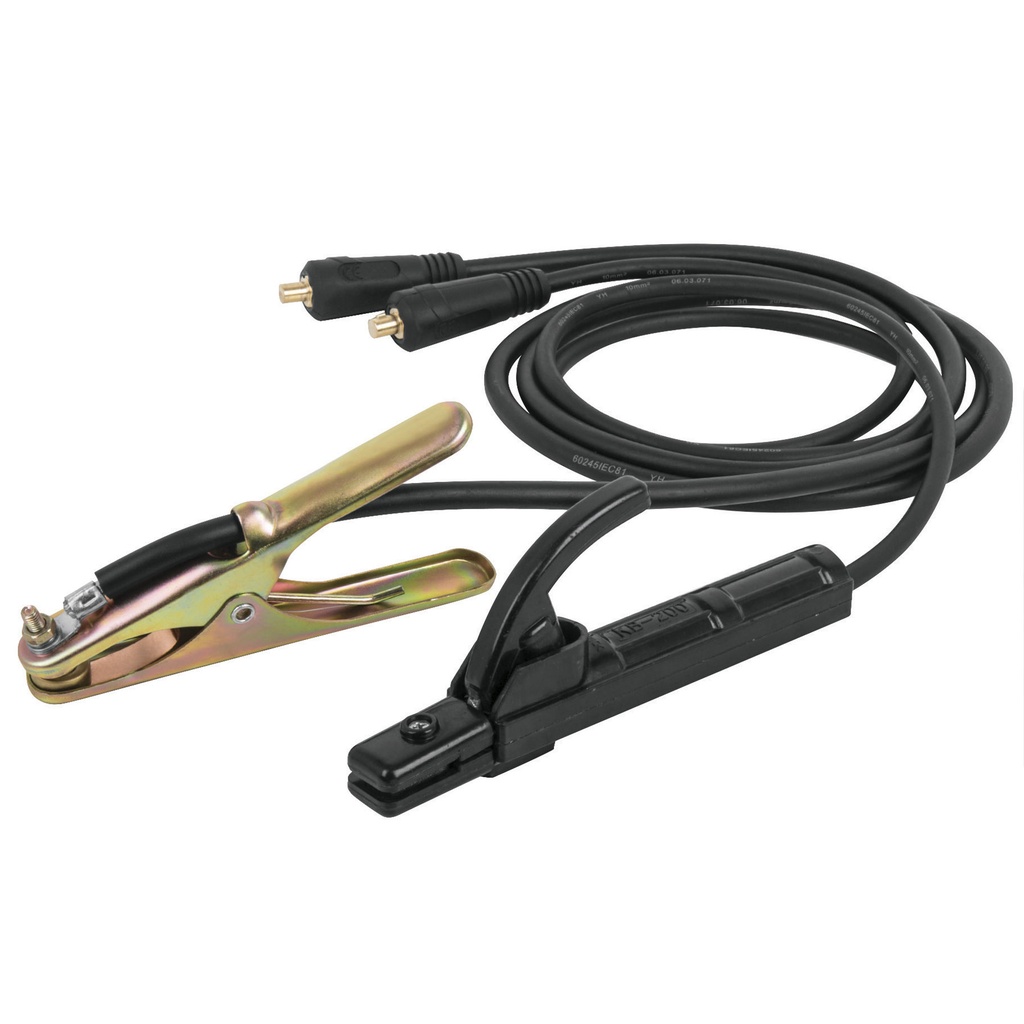 [T12107] Cable para soldadora inversora, con pinza de tierra, 200 A